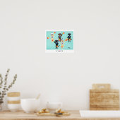 Vlag Semaphore Labradors zenden bericht van PEACE Poster (Keuken)