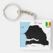vlag senegal country map sleutelhanger (Voorkant)
