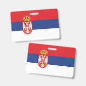 vlag Servië Badge (Voor- en achterkant)