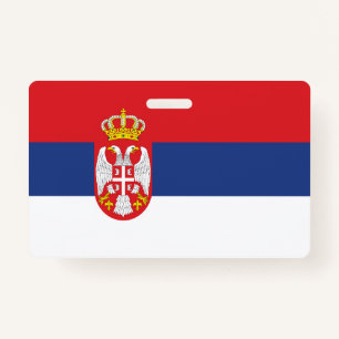 vlag Servië Badge
