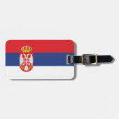 vlag Servië Bagagelabel (Voorkant horizontaal)