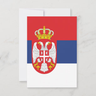 vlag Servië Bedankkaart