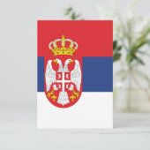 vlag Servië Bedankkaart (Staand voorkant)