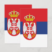 vlag Servië Bedankkaart (Voorkant / Achterkant)