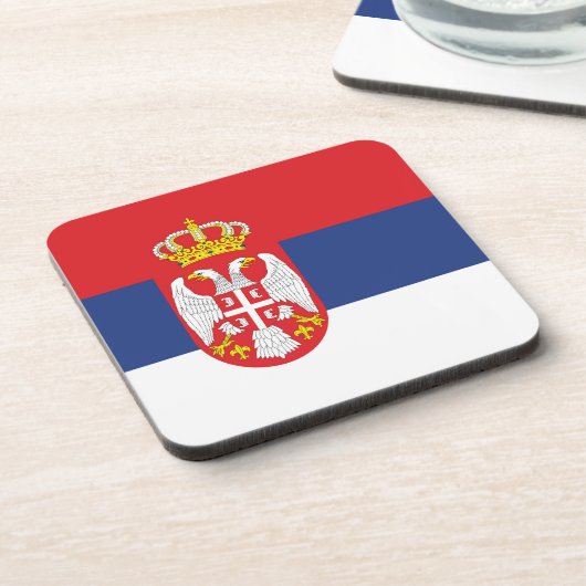 vlag Servië Bier Onderzetter (Linkerzijde)