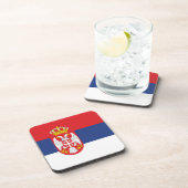vlag Servië Bier Onderzetter (Rechterzijde)