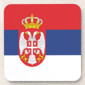 vlag Servië Bier Onderzetter (Voorkant)