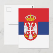 vlag Servië Briefkaart (Voorkant / Achterkant)