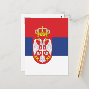 vlag Servië Briefkaart