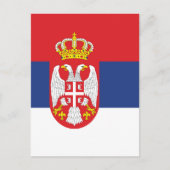 vlag Servië Briefkaart (Voorkant)