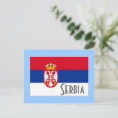 vlag Servië Briefkaart (Staand voorkant)
