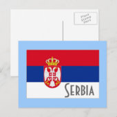 vlag Servië Briefkaart (Voorkant / Achterkant)