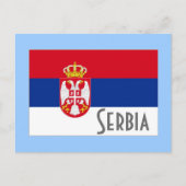 vlag Servië Briefkaart (Voorkant)