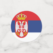 vlag Servië Confetti (Kleine voorkant)
