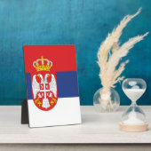 vlag Servië Fotoplaat (Zijkant)