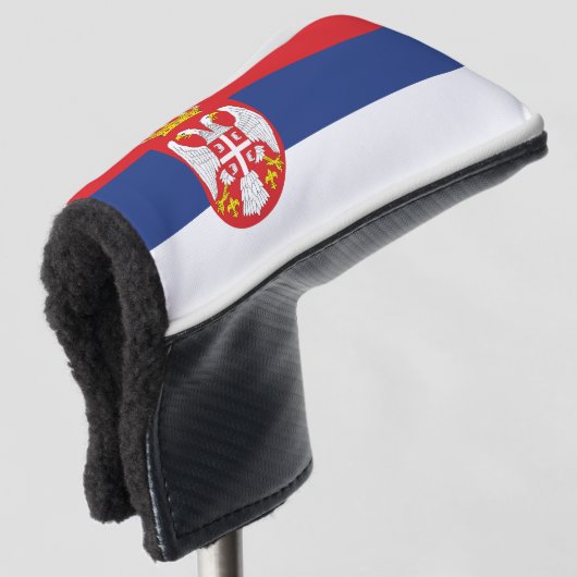 vlag Servië Golfheadcover (3/4 voorkant)