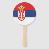 vlag Servië Handwaaier (Achterkant)