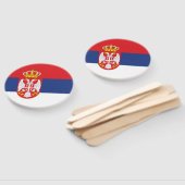 vlag Servië Handwaaier (Niet-gemonteerd)