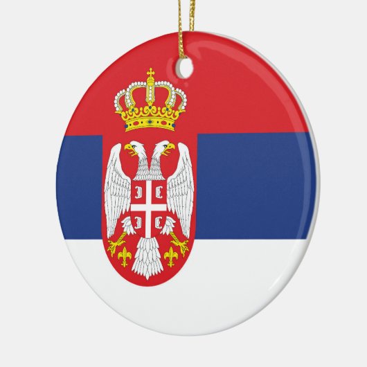 vlag Servië Keramisch Ornament (Links)
