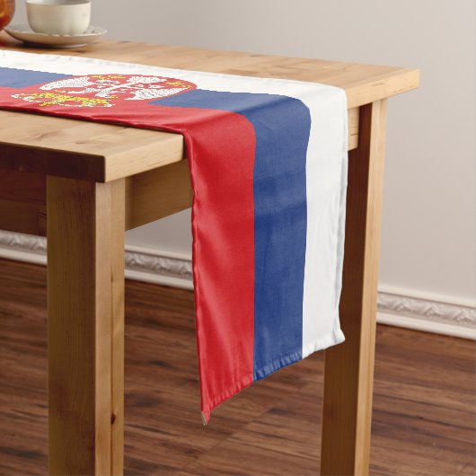 vlag Servië Korte Tafelloper (Voorbeeld)