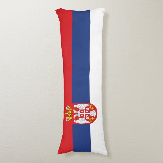 vlag Servië Lichaamskussen (Voorkant Verticaal)