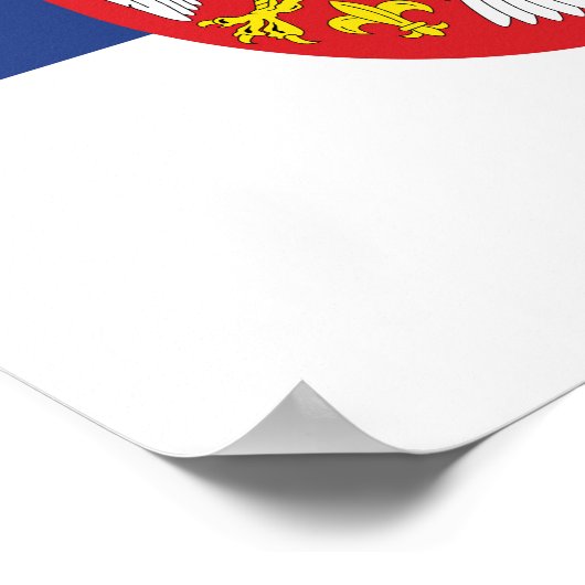 vlag Servië Poster (Hoek)