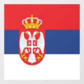 vlag Servië Raamsticker (Vel)