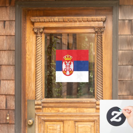 vlag Servië Raamsticker (Huis Deur)