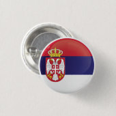 vlag Servië-rond-pictogram Ronde Button 3,2 Cm (Voorkant /achterkant)