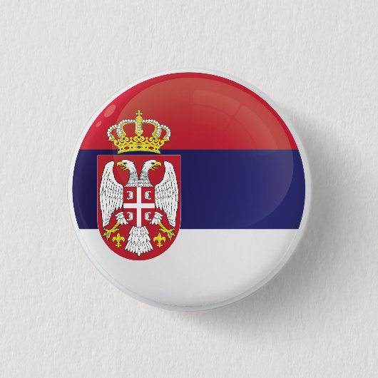 vlag Servië-rond-pictogram Ronde Button 3,2 Cm (Voorkant)