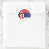 vlag Servië-rond-pictogram Ronde Sticker (Tas)