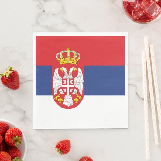 vlag Servië Servet (Insitu)