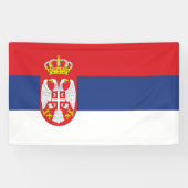 vlag Servië Spandoek (Horizontaal)