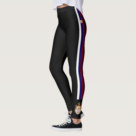 vlag Servië-strepen Leggings (Links)