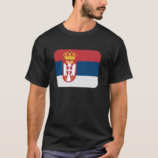 Vlag Servië T-shirt (Voorkant)