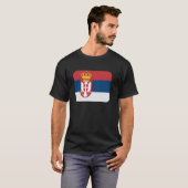 Vlag Servië T-shirt (Voorkant volledig)