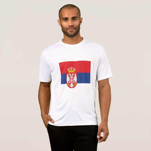 vlag Servië T-shirt (Voorkant volledig)
