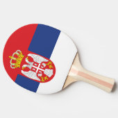 vlag Servië Tafeltennisbatje (Zijkant)