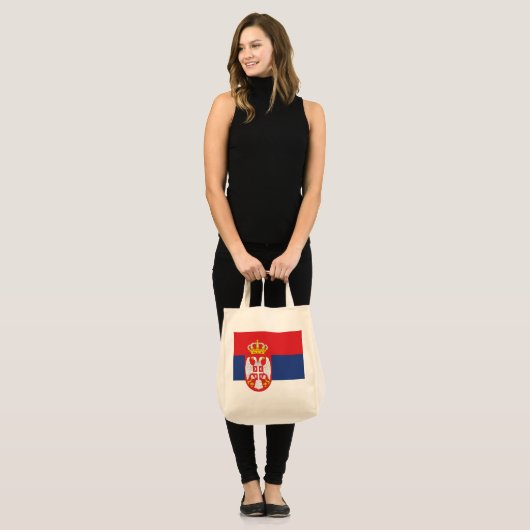 vlag Servië Tote Bag (Voorkant (model))