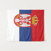 vlag Servië Wandkleed (Voorkant (horizontaal))