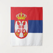 vlag Servië Wandkleed (Voorkant)
