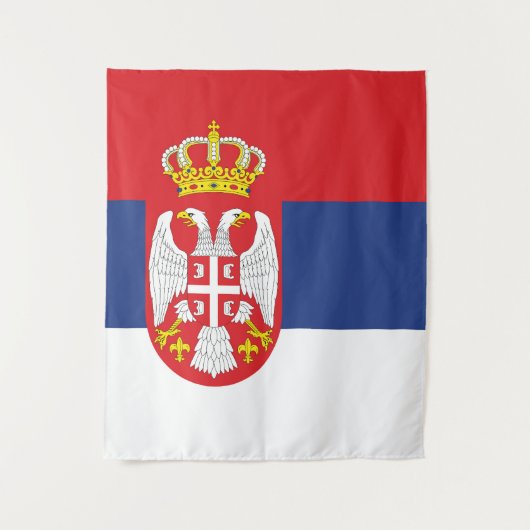 vlag Servië Wandkleed (Voorkant)