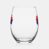 vlag Servië Wijnglas Zonder Voet (Links)