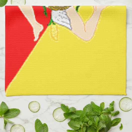 vlag Sicilië (Italië) Theedoek (Gevouwen)