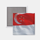 vlag singapore magneet (Voorkant / Achterkant)