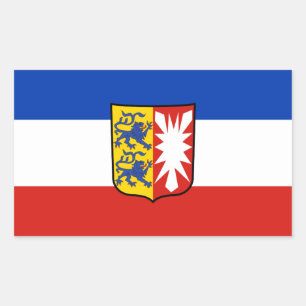 Vlag Sleeswijk-Holstein Rechthoekige Sticker
