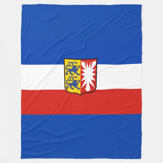 Vlag Sleeswijk-Holstein Vliegtuigbak Fleece Deken (Voorkant)