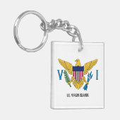 Vlag Sleutelhanger Amerikaanse Maagdeneilanden (Voorkant Links)