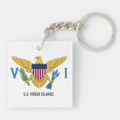 Vlag Sleutelhanger Amerikaanse Maagdeneilanden (Achterkant)