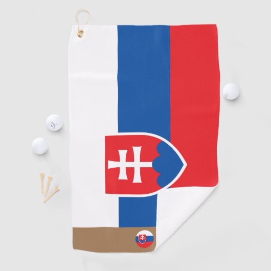Vlag Slowakije & monogramme Golf Towel Slowakije Golfhanddoek (Insitu)